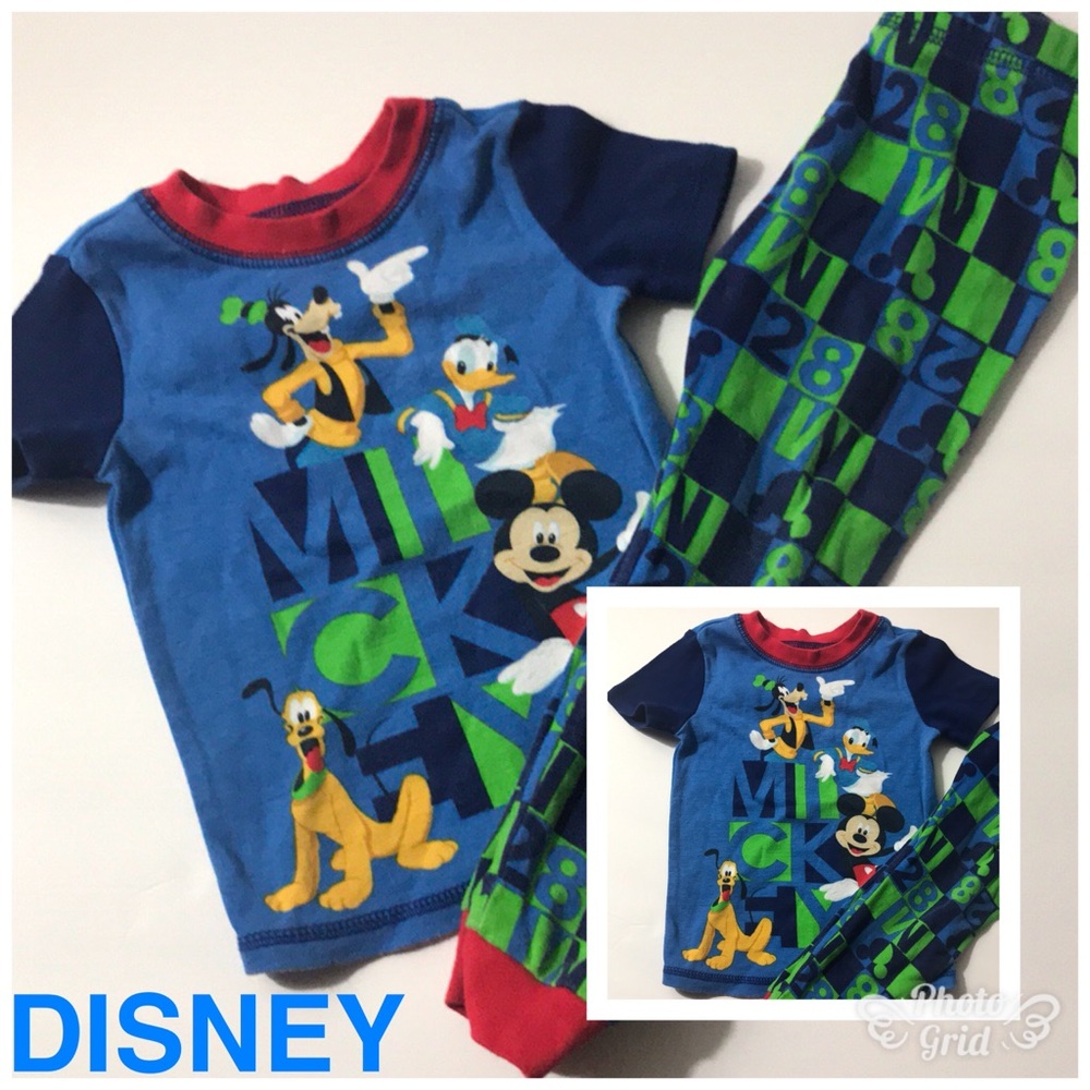 Disney | Boys Pajama PJ 2 pc Set Mickey Pants Top